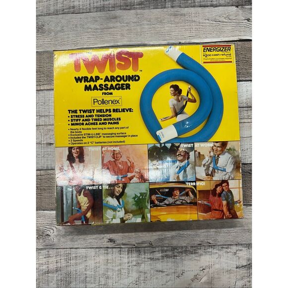 Vintage Pollenex “The Twist” Wrap Around Massager Flexible Vibrating Massage - Picture 4 of 5